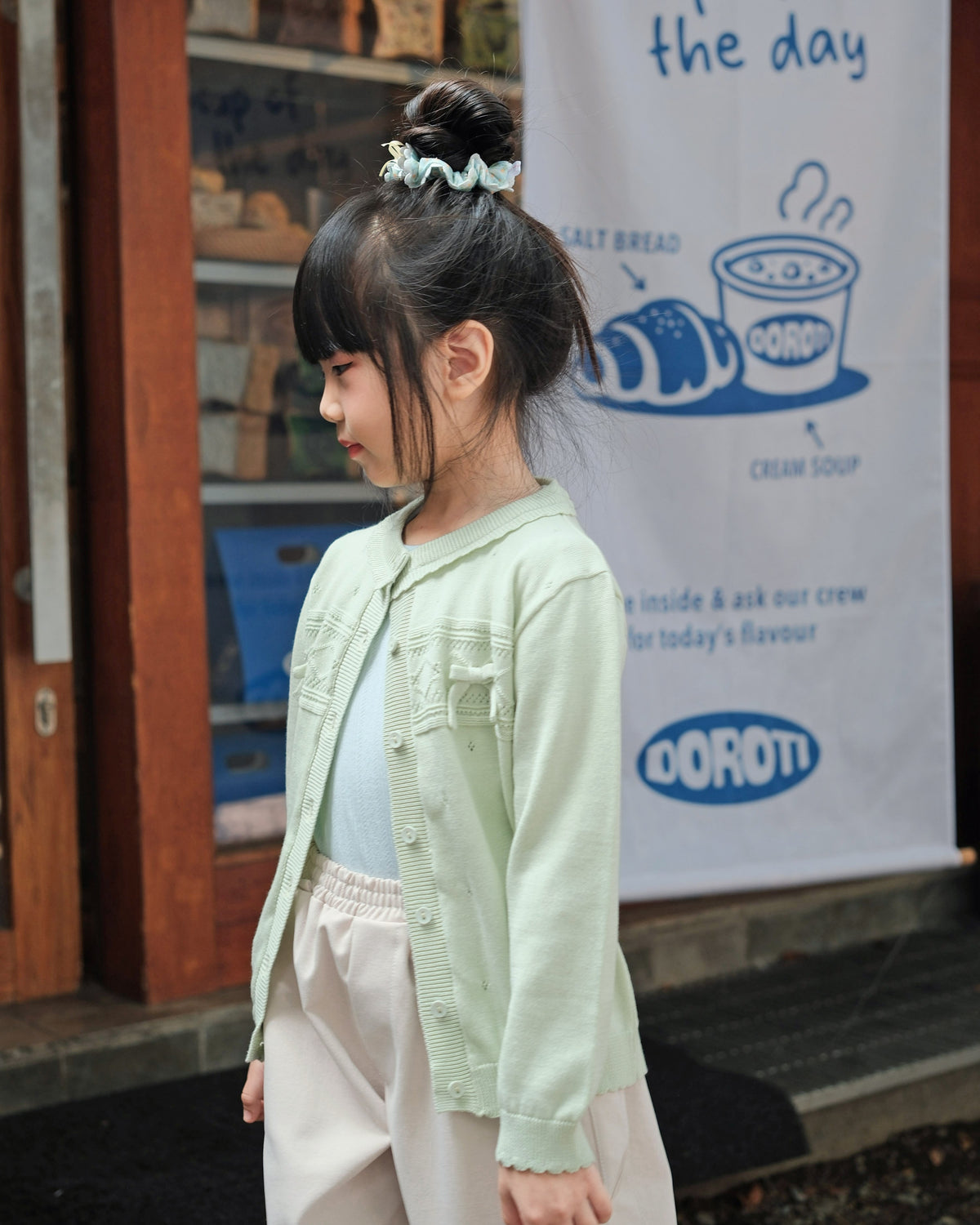 Dainty Knit Cardigan in Sage