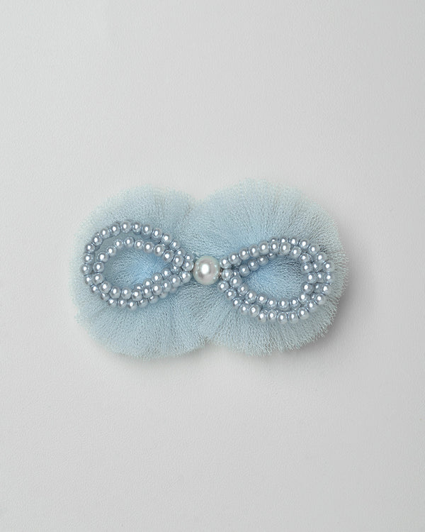 Eloise Tulle Bow in Blue