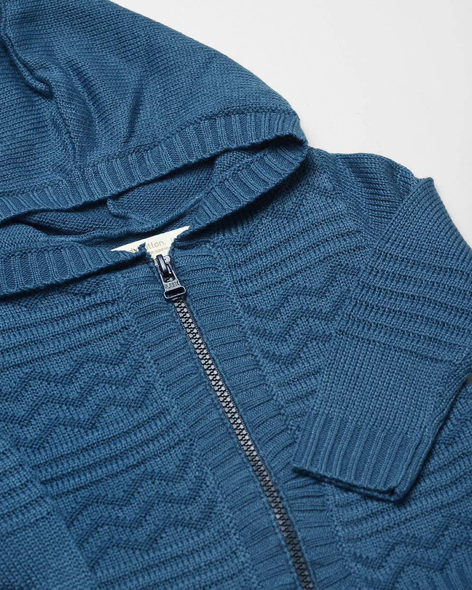 Arthur Hoodie Cardigan in Blue
