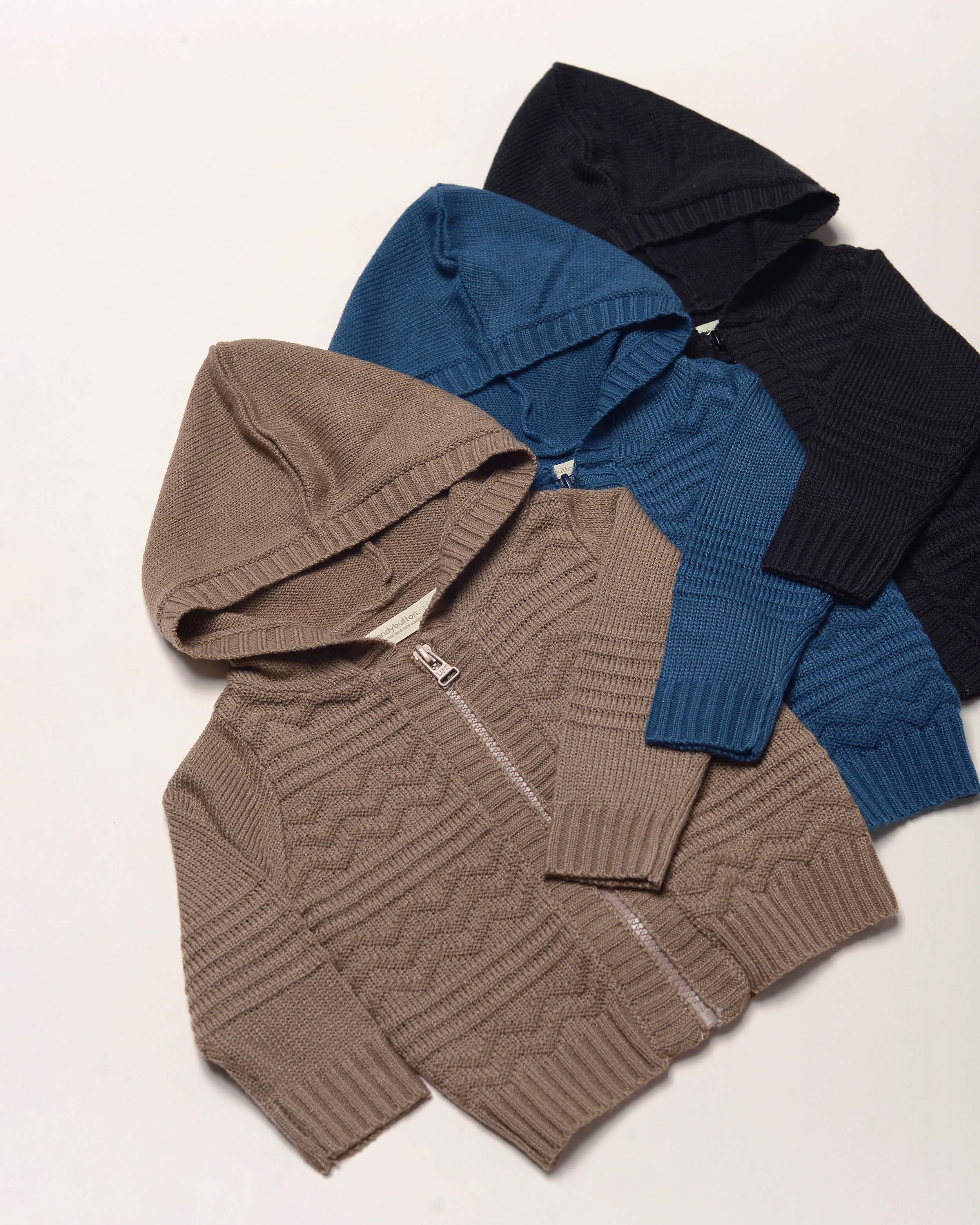 Arthur Hoodie Cardigan in Black