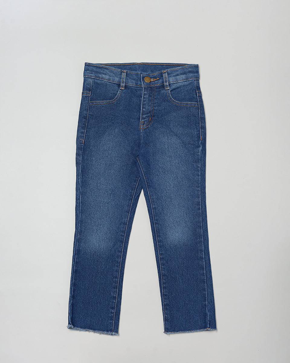 Kendall Straight Cut Jeans in Dark Denim