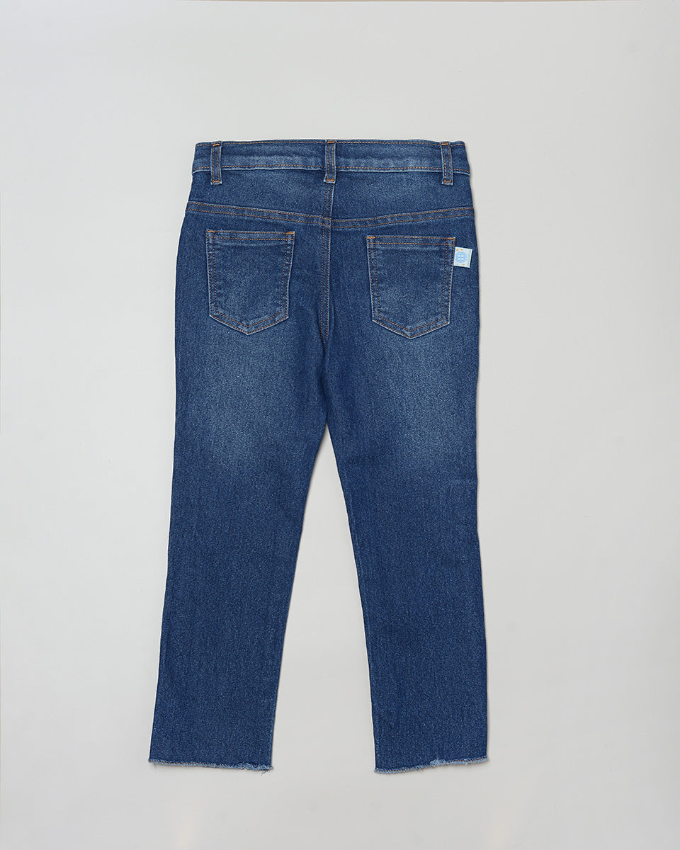 Kendall Straight Cut Jeans in Dark Denim