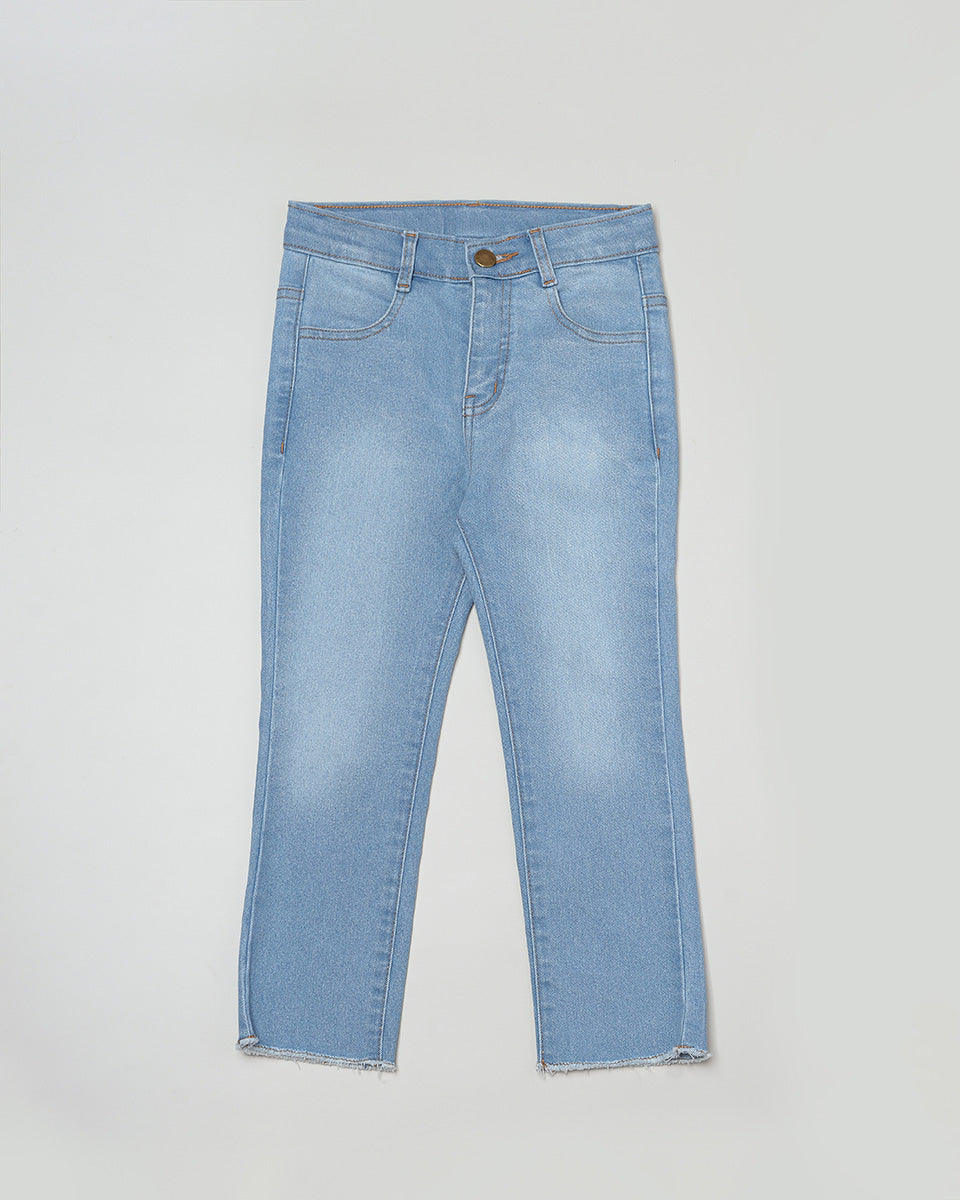 Kendall Straight Cut Jeans in Light Denim