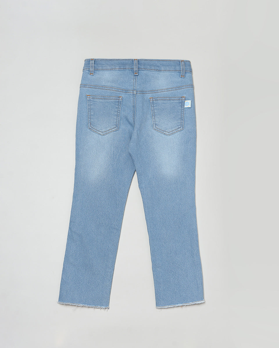 Kendall Straight Cut Jeans in Light Denim