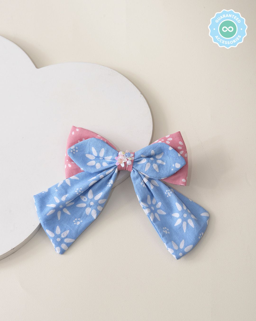 Gembira Large Bow Hairpin in Blue