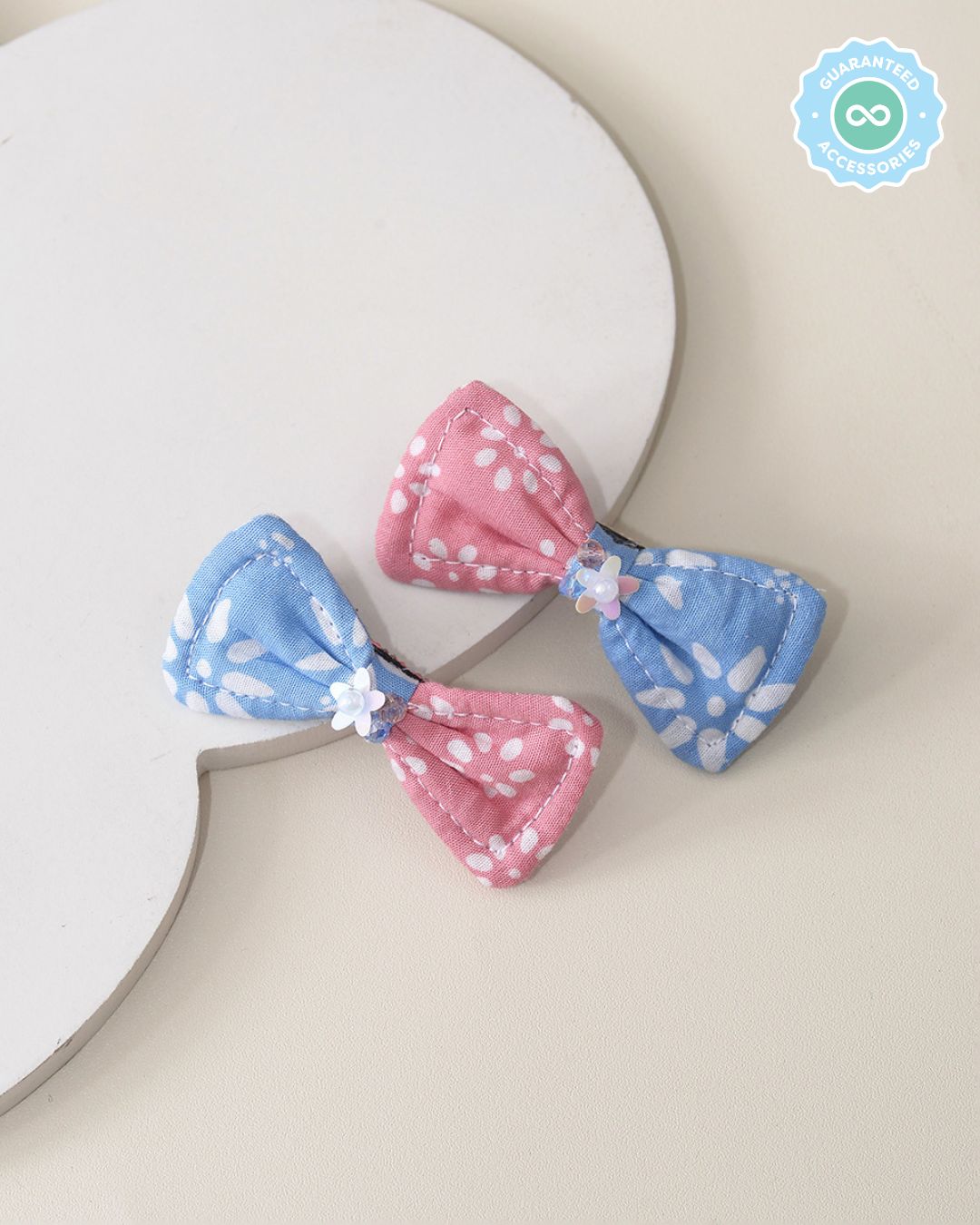 Girang Bow Hairpin in Pink-Blue