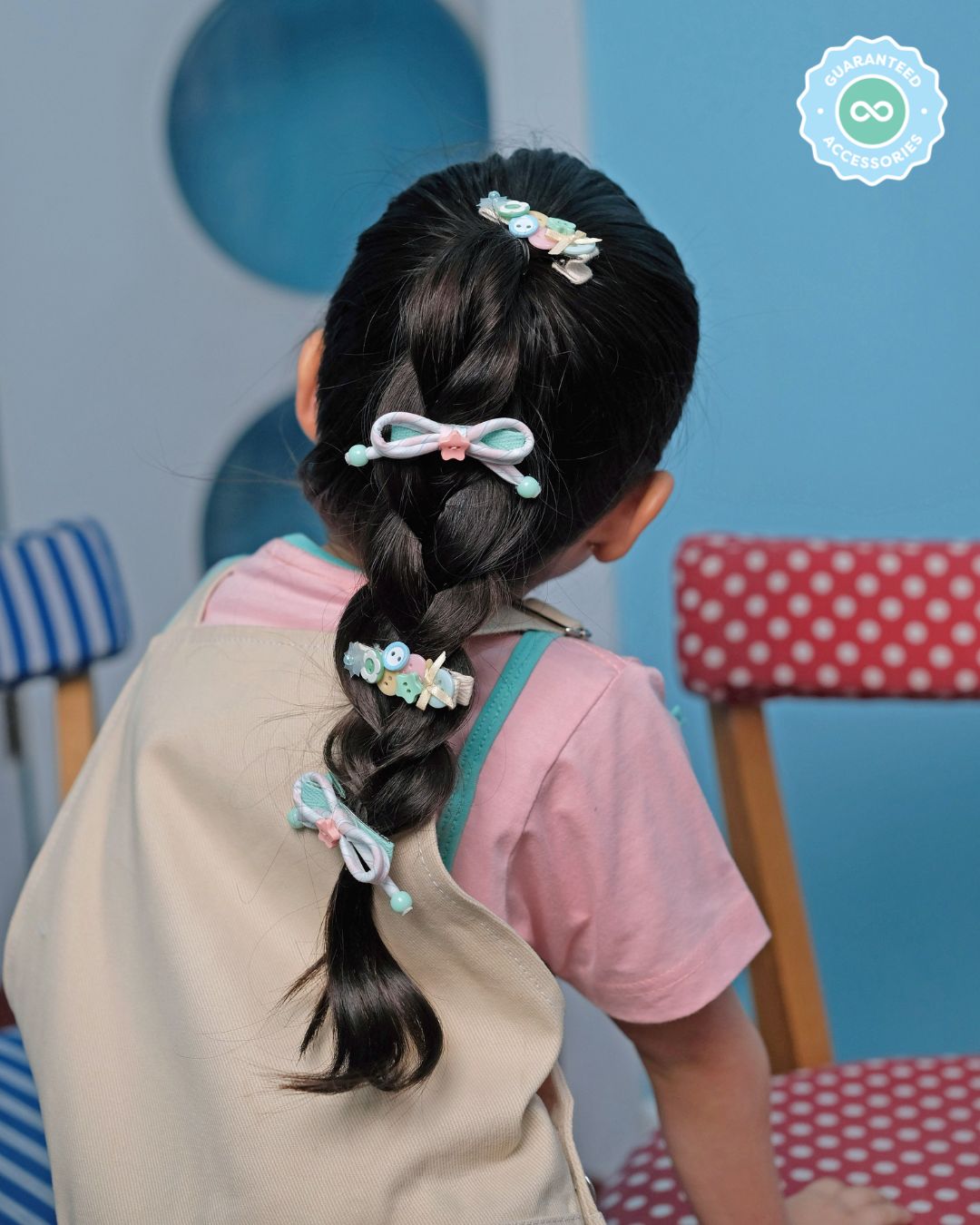 Kara Bow Hairpin in Blue