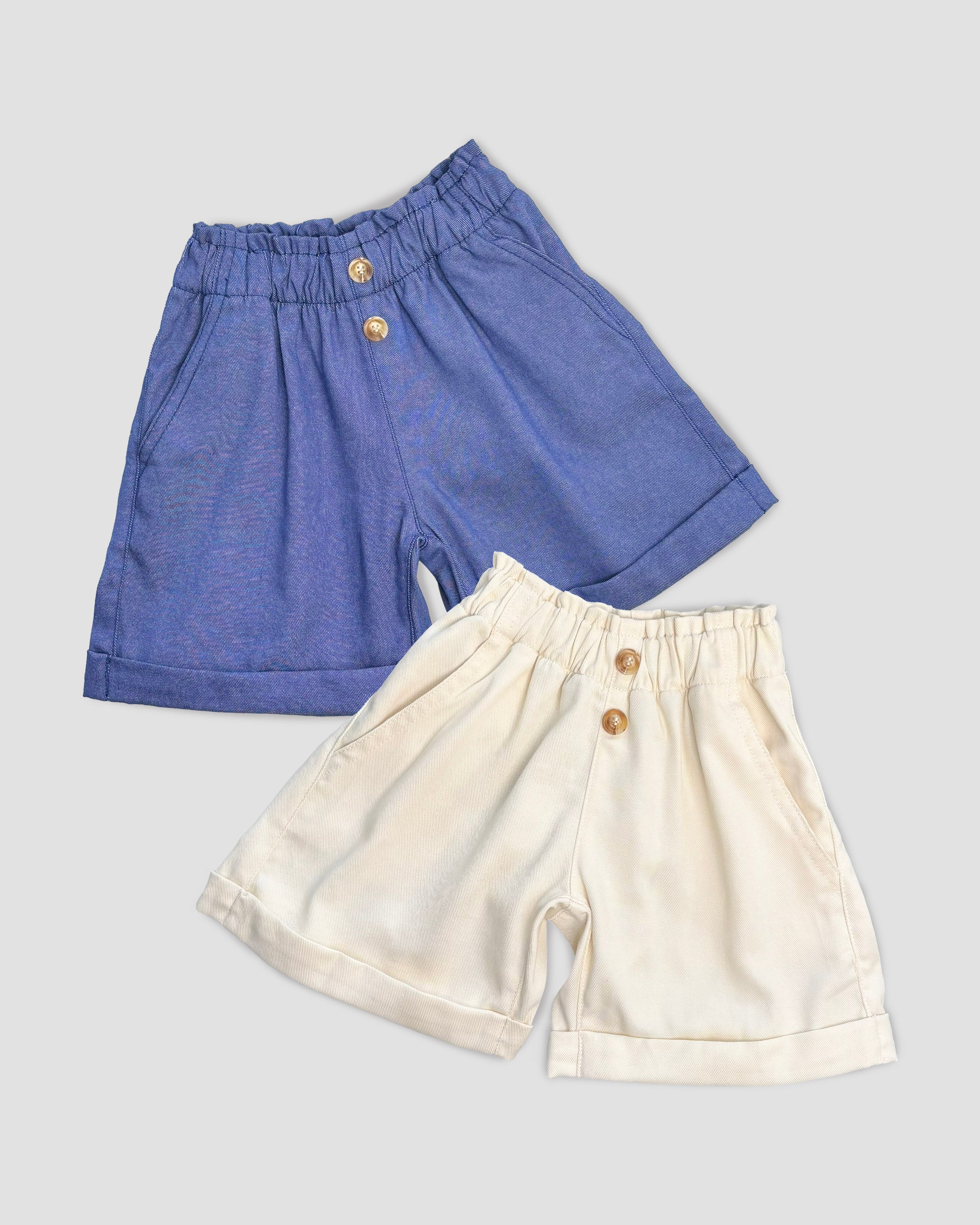 Sandy Ruffles Short in Denim