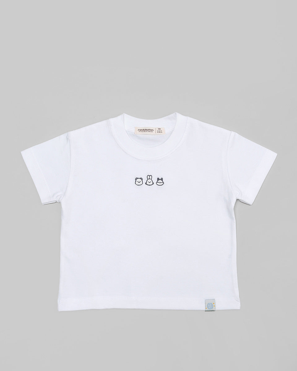 Three Buddies T-Shirt in White