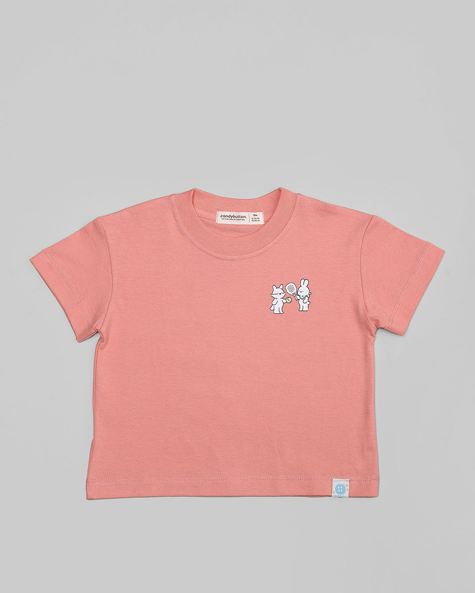 Game Set Fun! T-Shirt in Coral