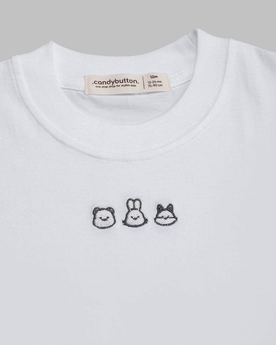 Three Buddies T-Shirt in White