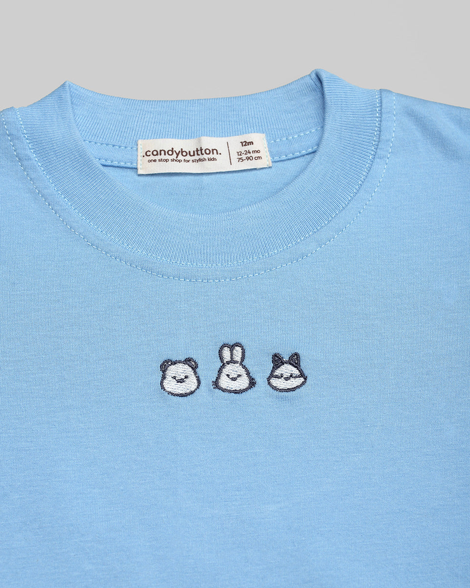 Three Buddies T-Shirt in Blue