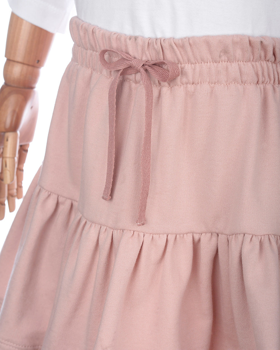 Spin Ruffles Skirt in Pink