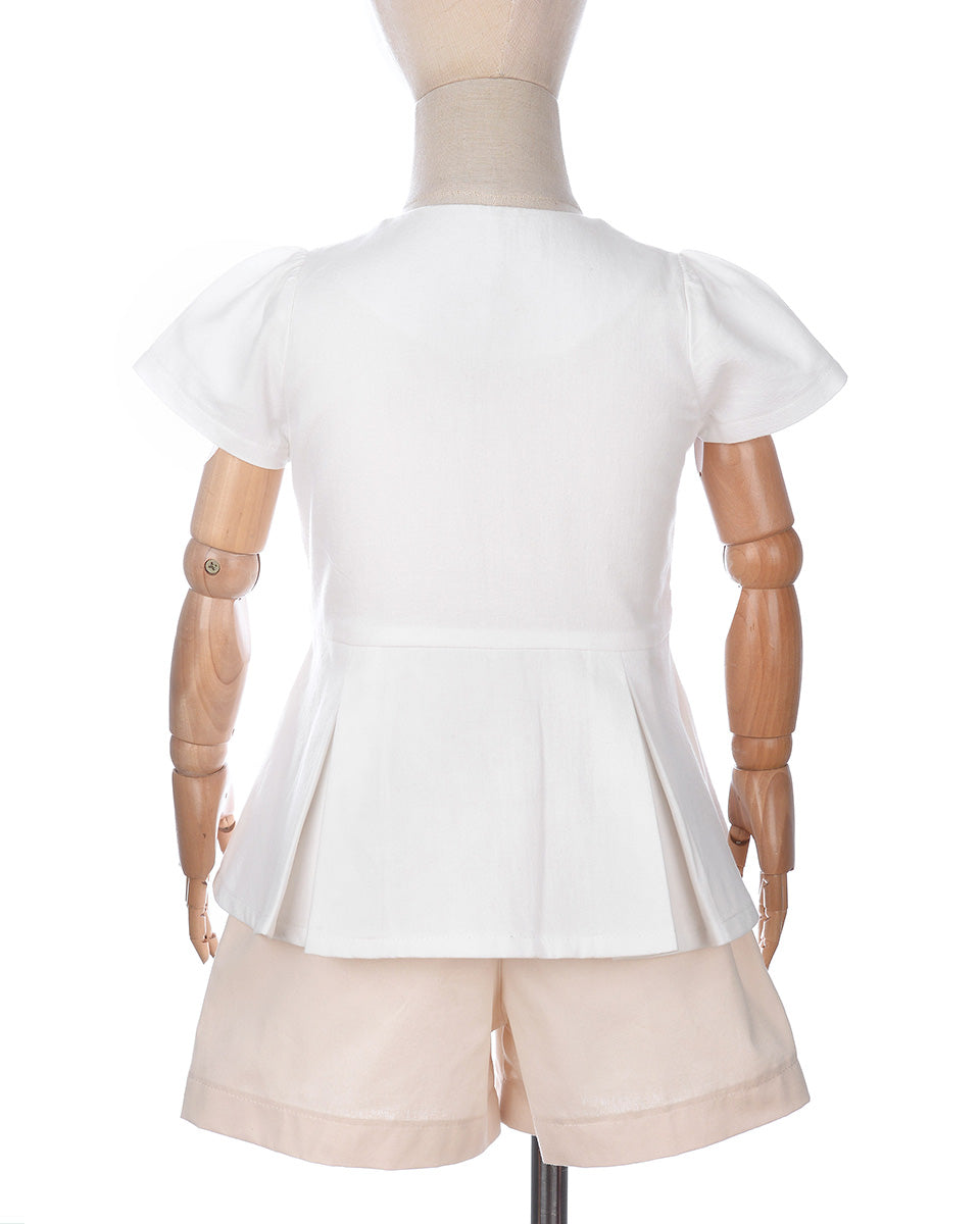 Faith Peplum Top in White