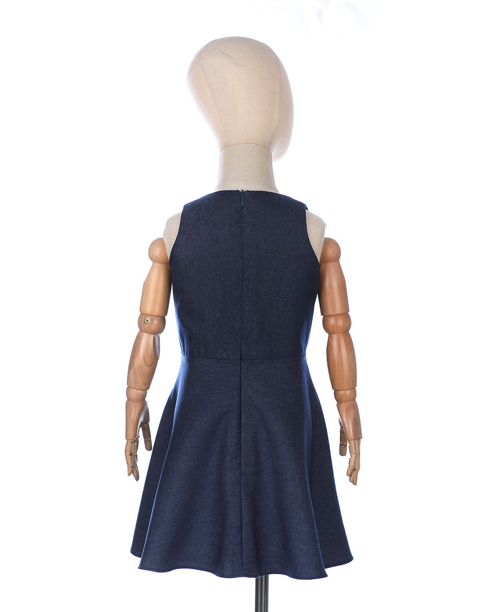 Angelica Flare Dress in Denim