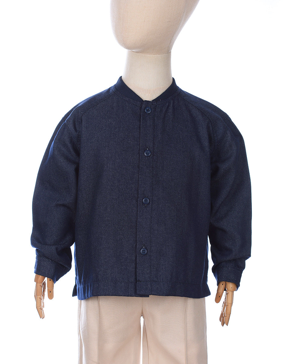 Crimson Boy Shirt in Denim