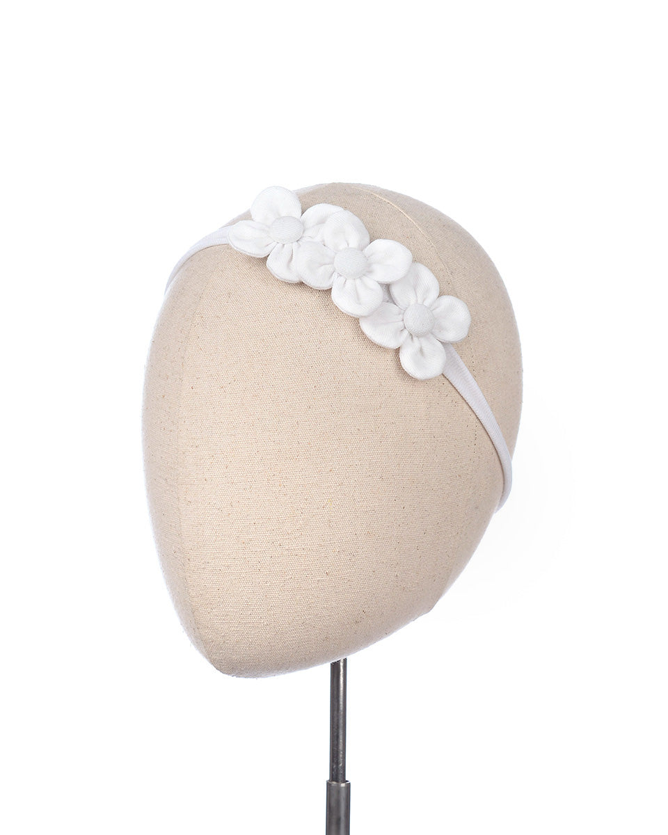 Tinsley Flowers Headband in White