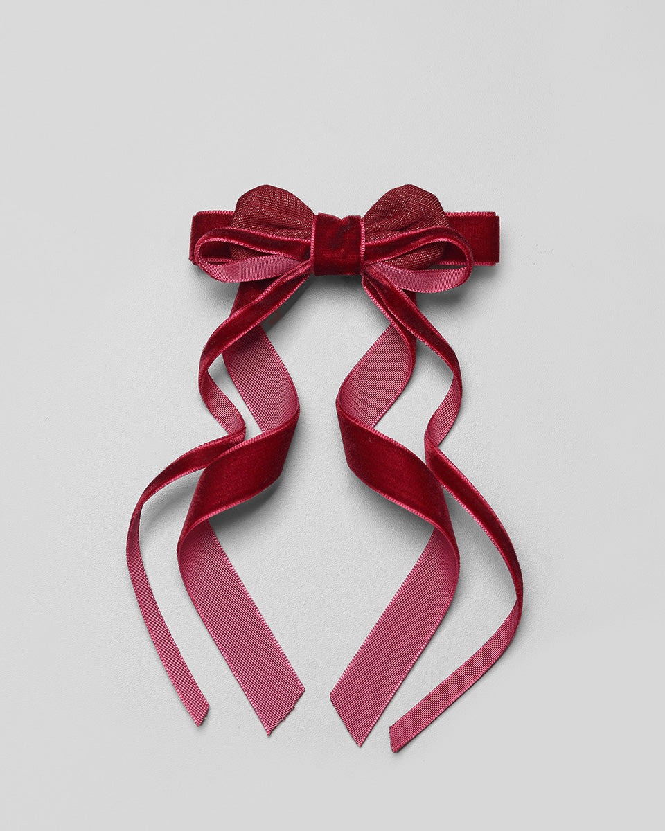 Mary Bow Hairpin in Red