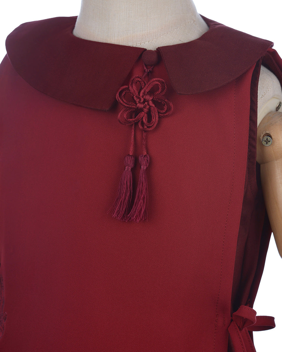 Wei Oriental Dress in Maroon