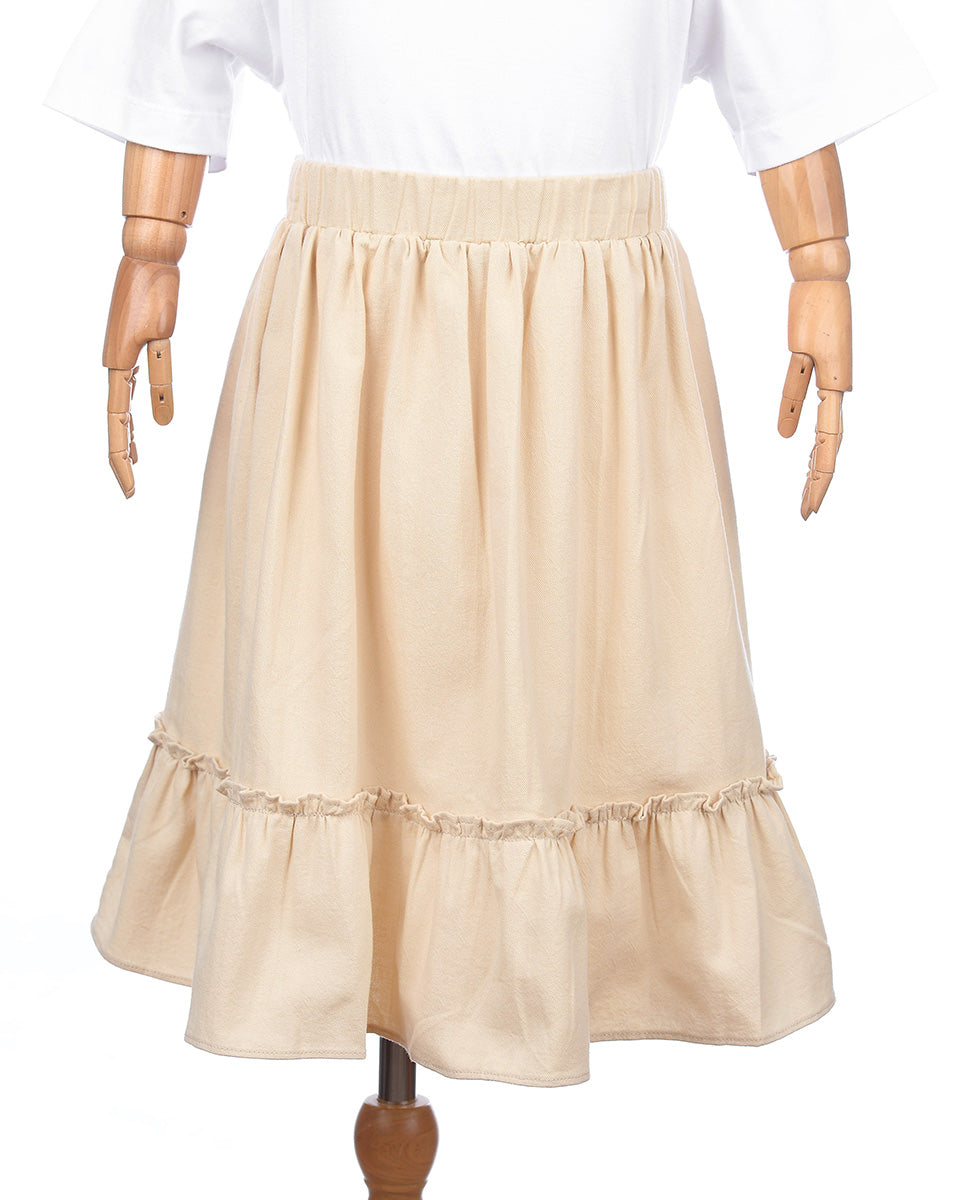 Nina Midi Skirt in Cream