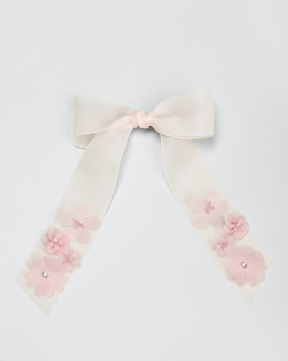Carmen Bow Hairpin in Blush