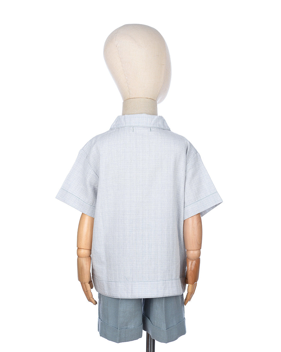 Pedro Linen Set in Blue