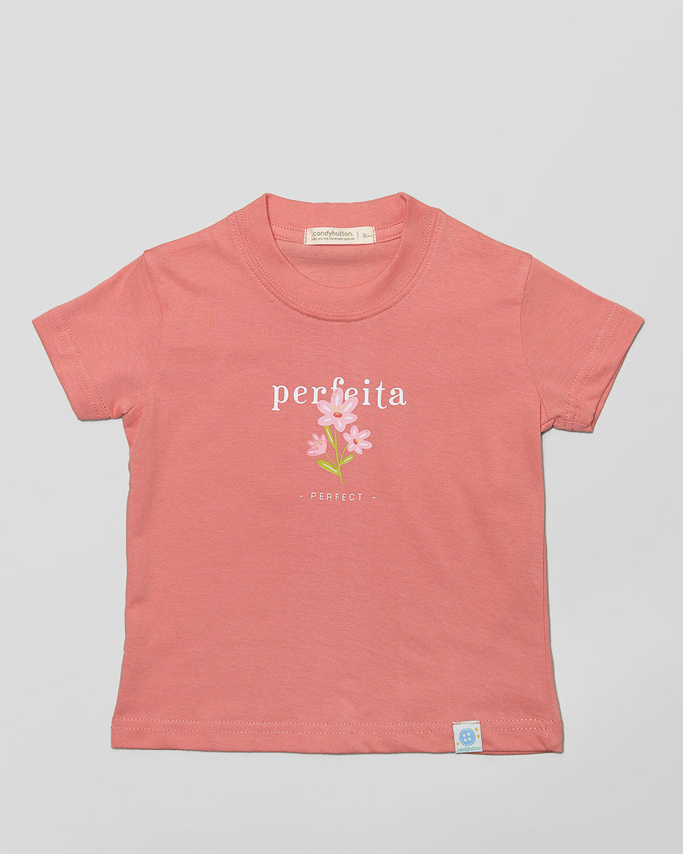 T-shirt : Perfeita Girl in Coral