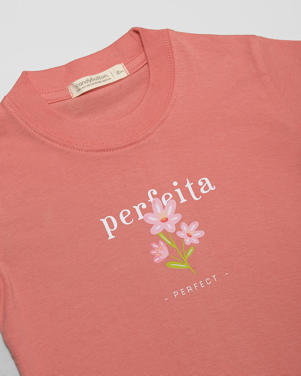 T-shirt : Perfeita Girl in Coral