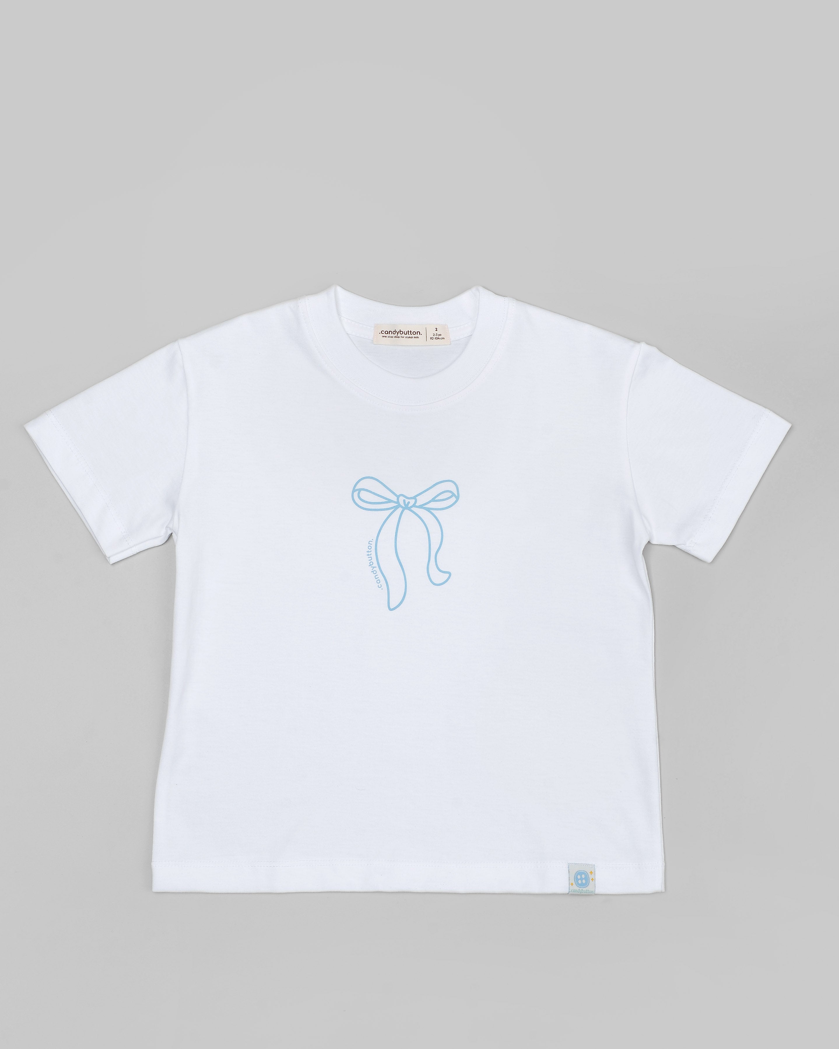 Ribbon T-shirt Girl in White