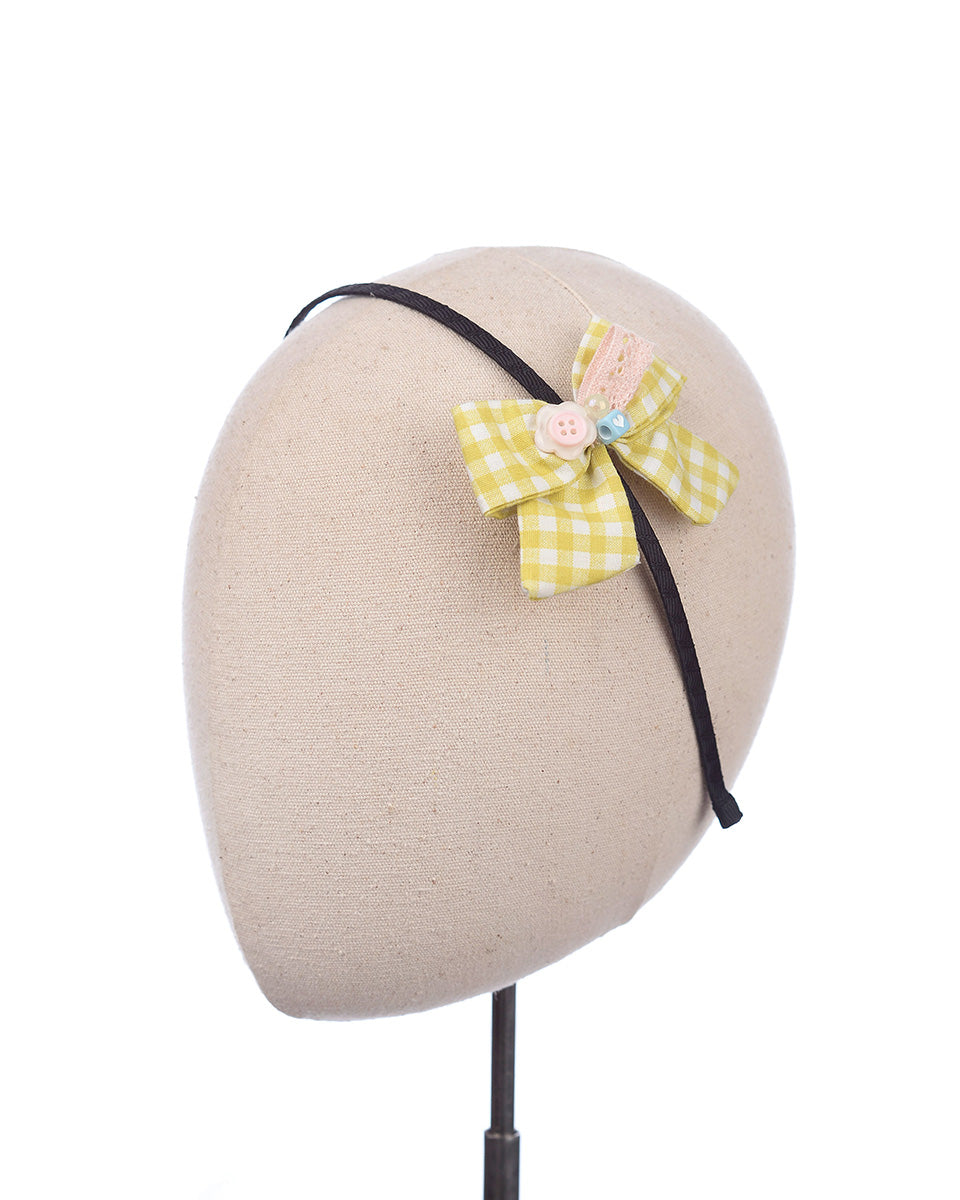 Ribelle Bow Headband in Lime
