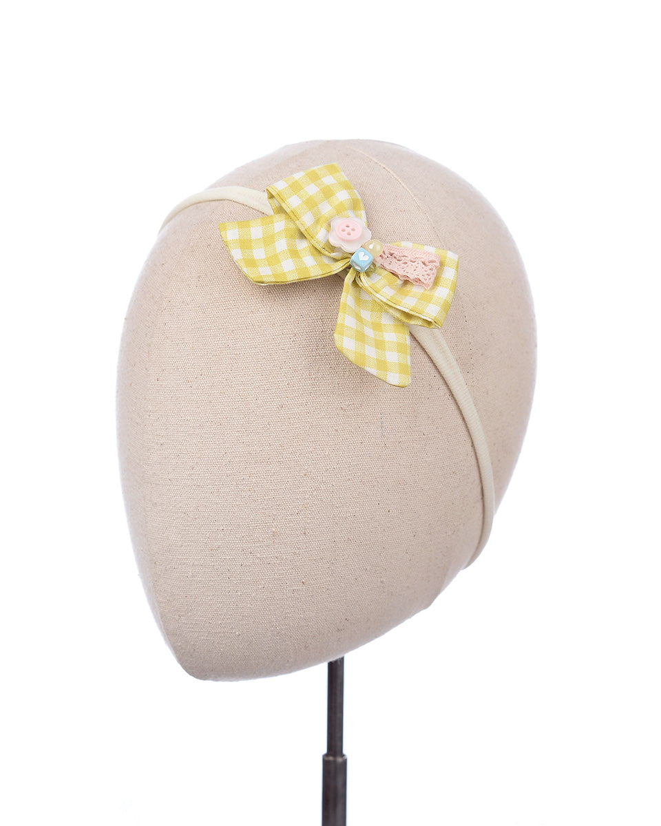 Ribelle Bow Headband in Lime