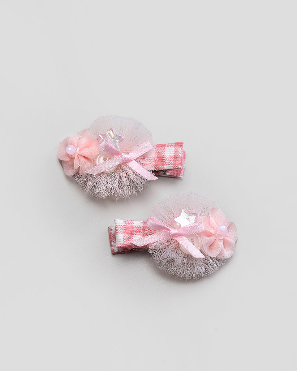 Ophelia Tulle Hairpin in Pink
