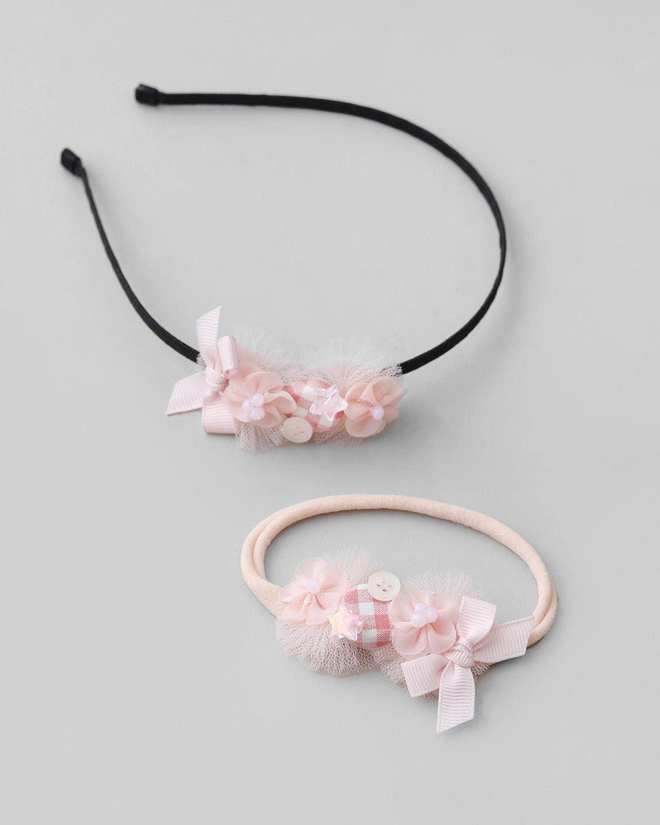 Elloria Tulle Headband in Blue