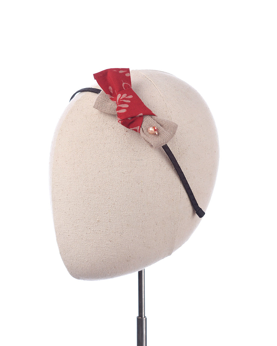 Molek Bow Hairpin in Red