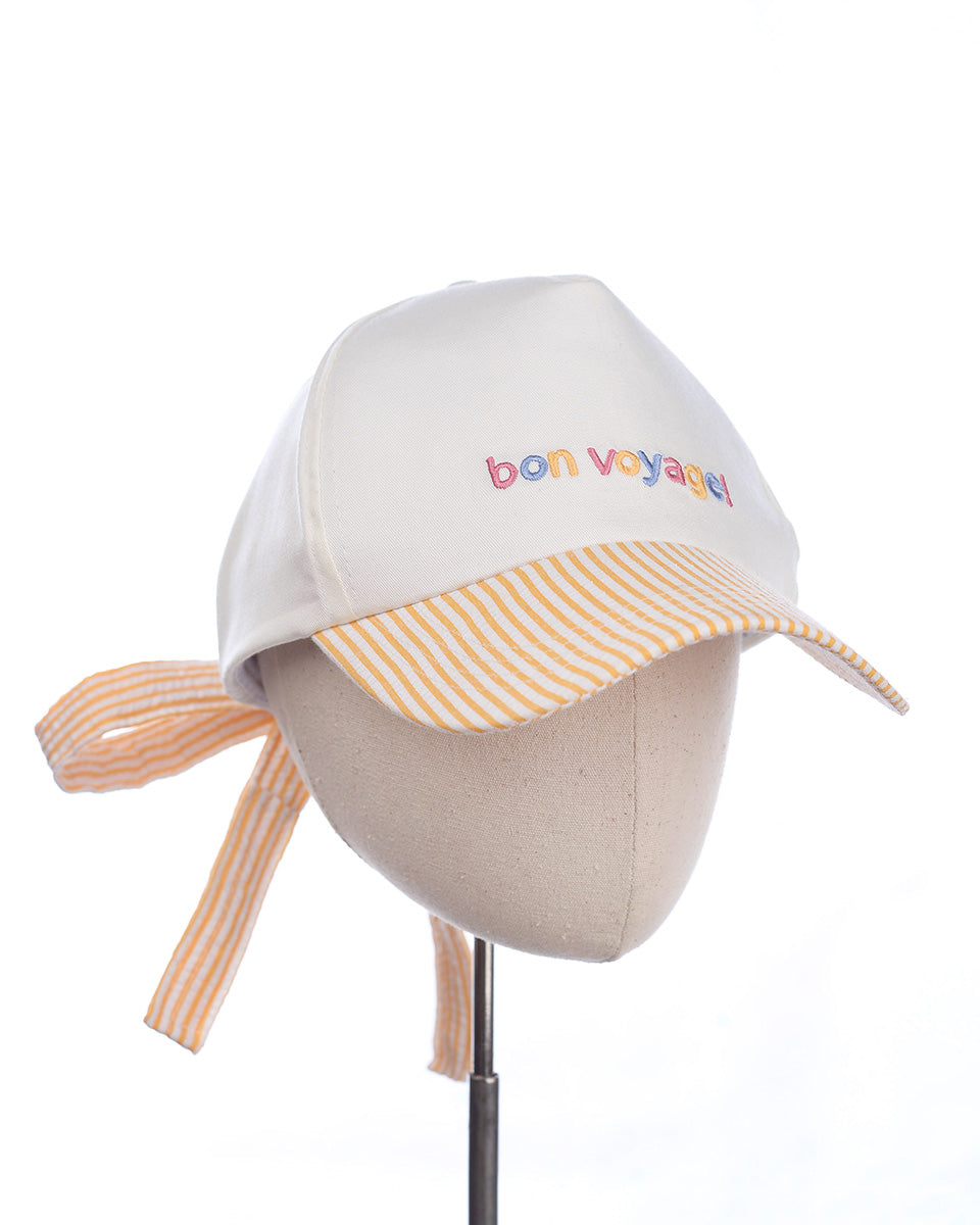 Bon Voyage Bow Cap in Yellow