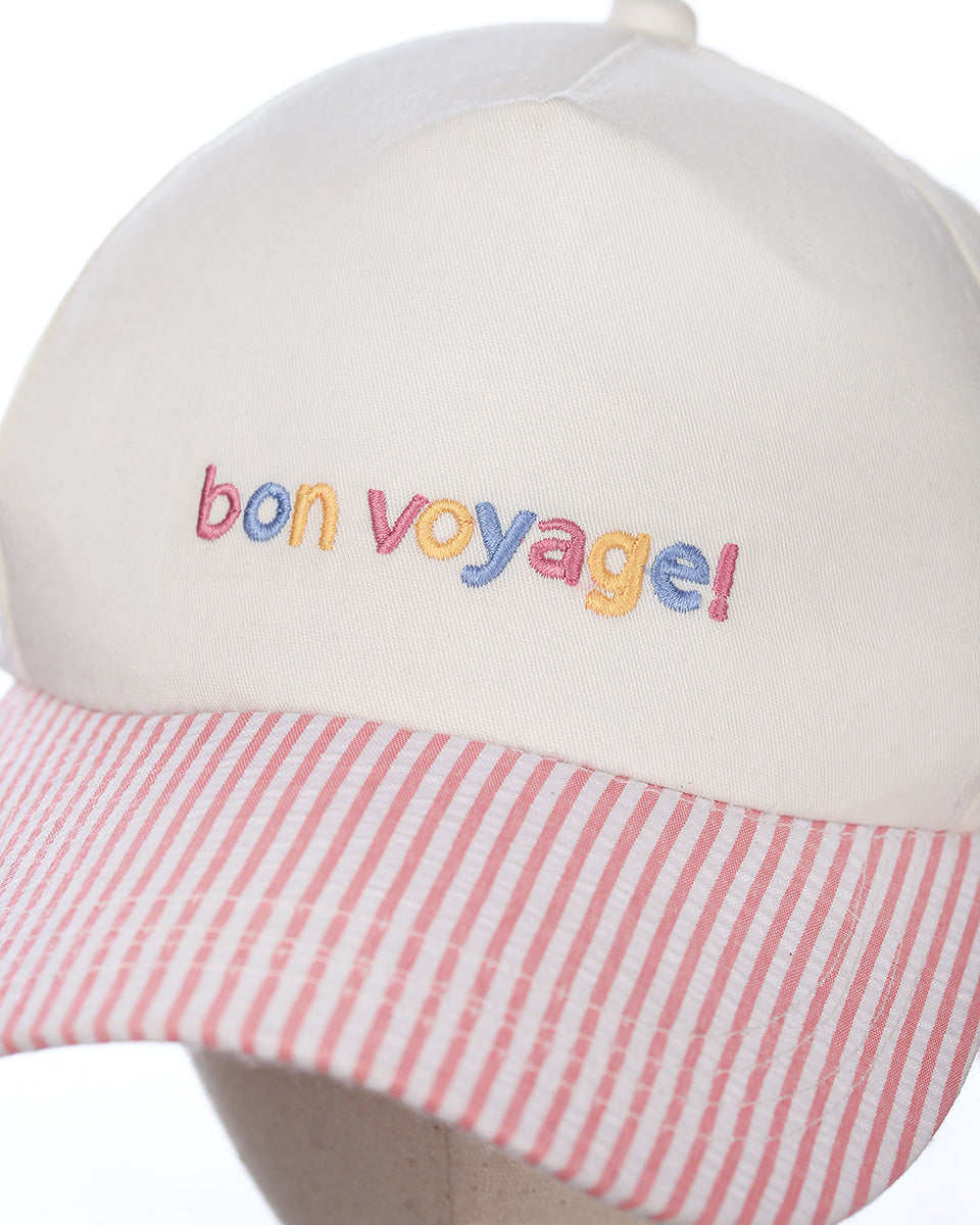 Bon Voyage Bow Cap in Pink