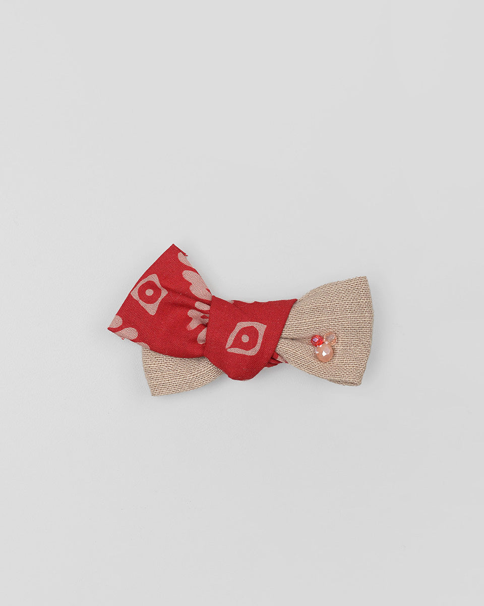 Molek Bow Hairpin in Red