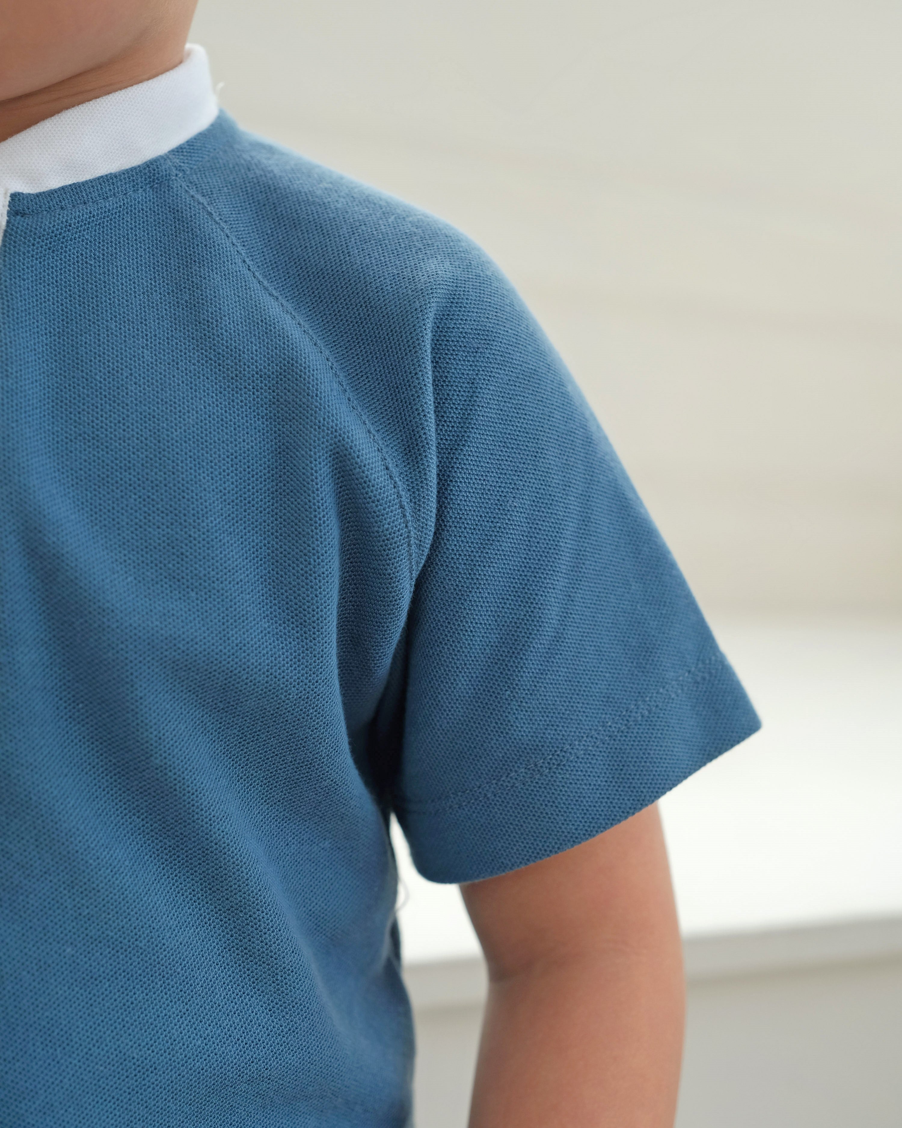 Hunter Pocket Polo Shirt in Steel Blue