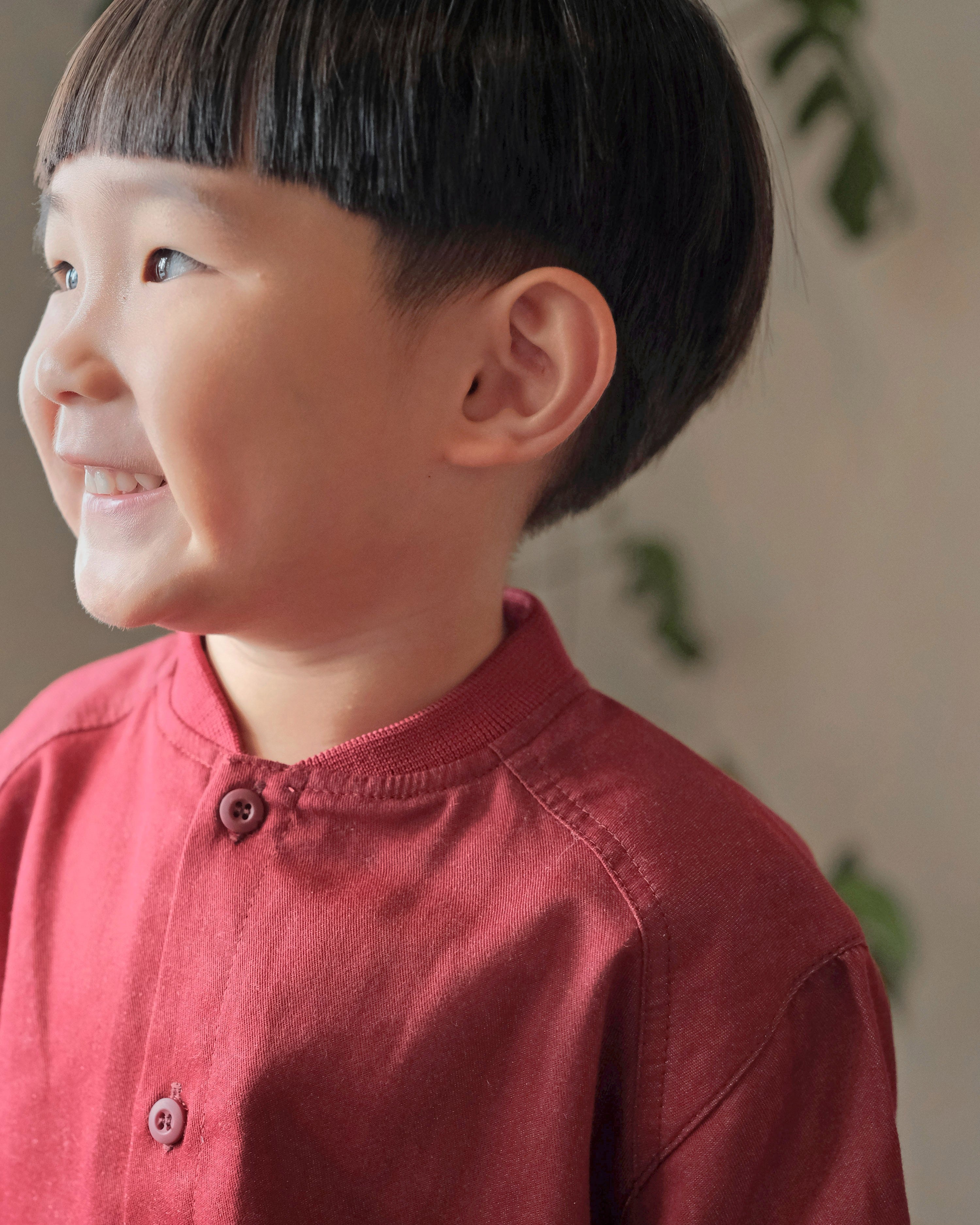 Crimson Boy Shirt in Maroon