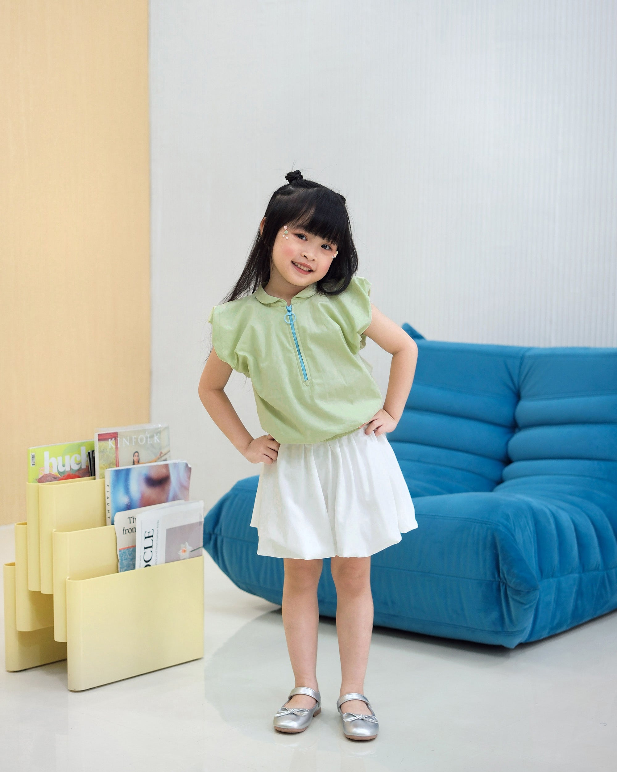 Petra Balloon Sleeve in Green