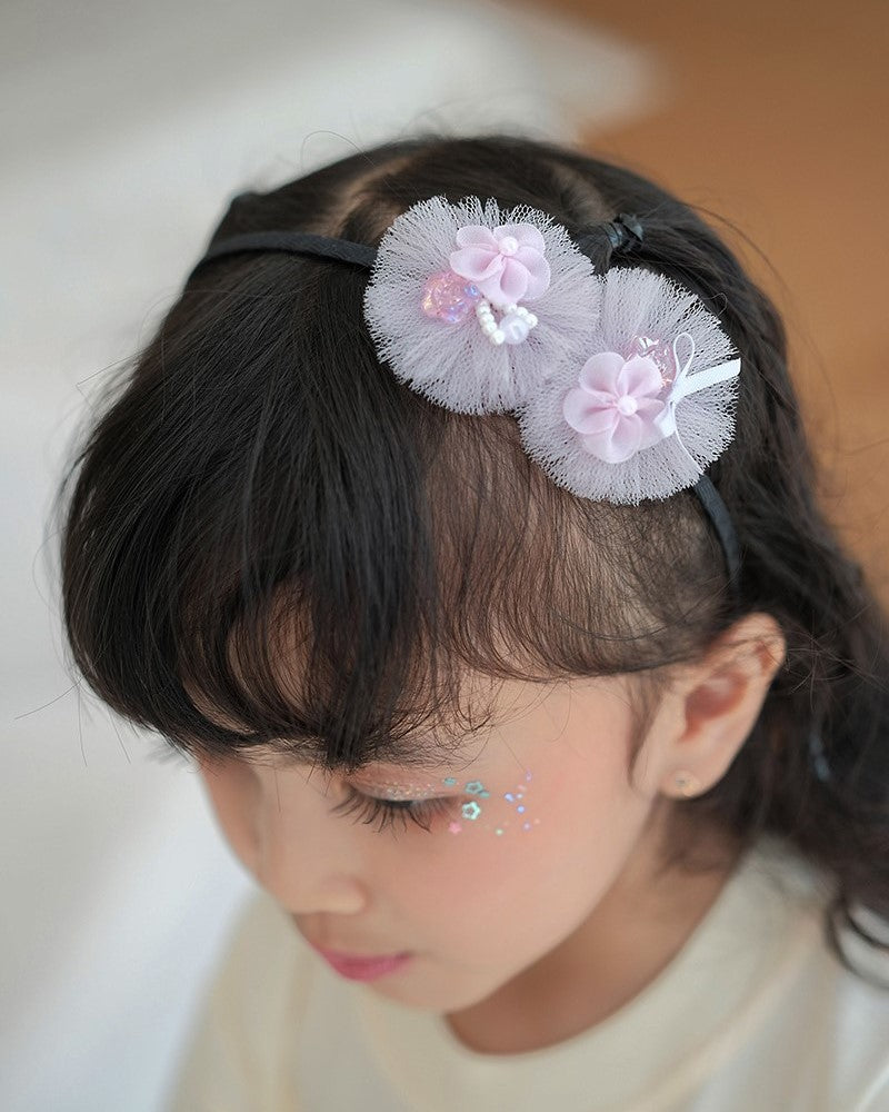 Sylea Tulle Headband in Purple
