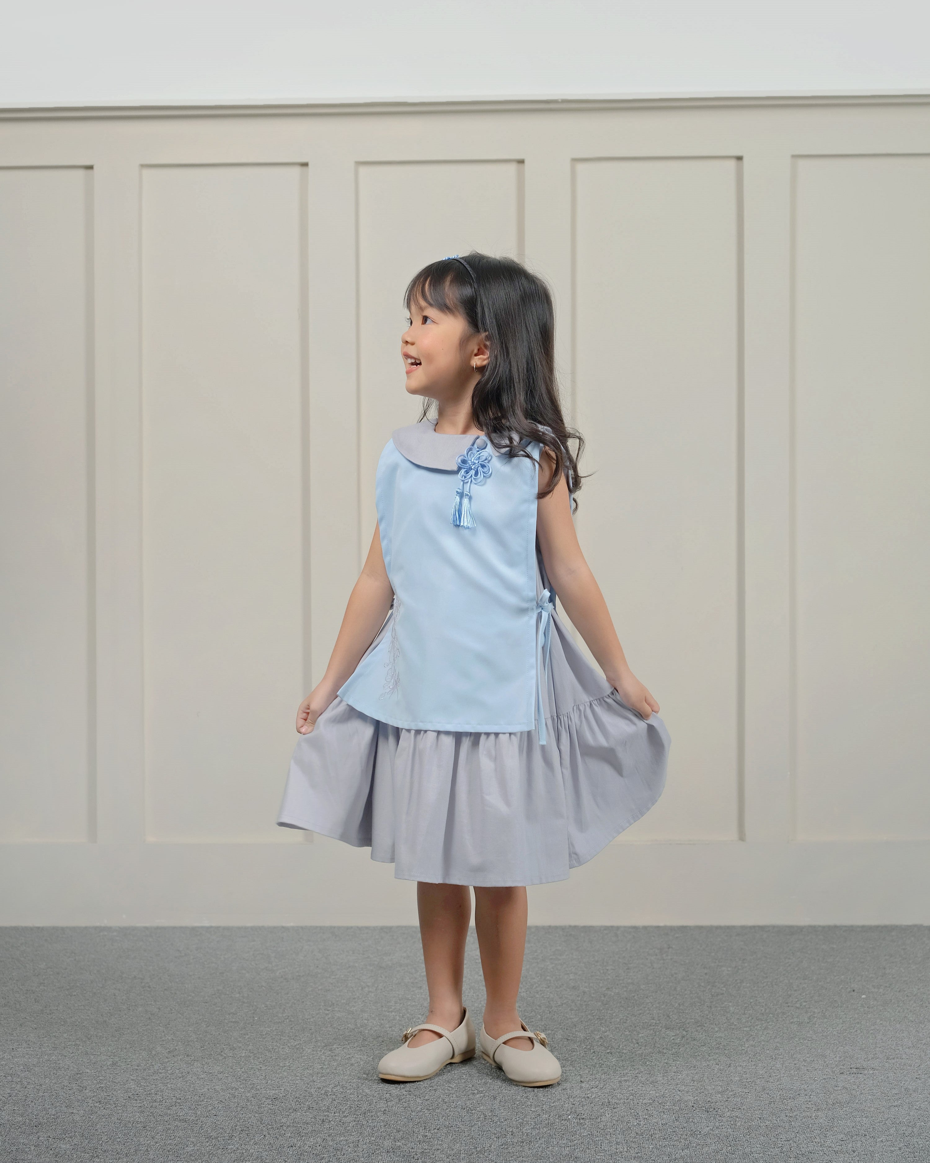 Wei Oriental Dress in Sky Blue