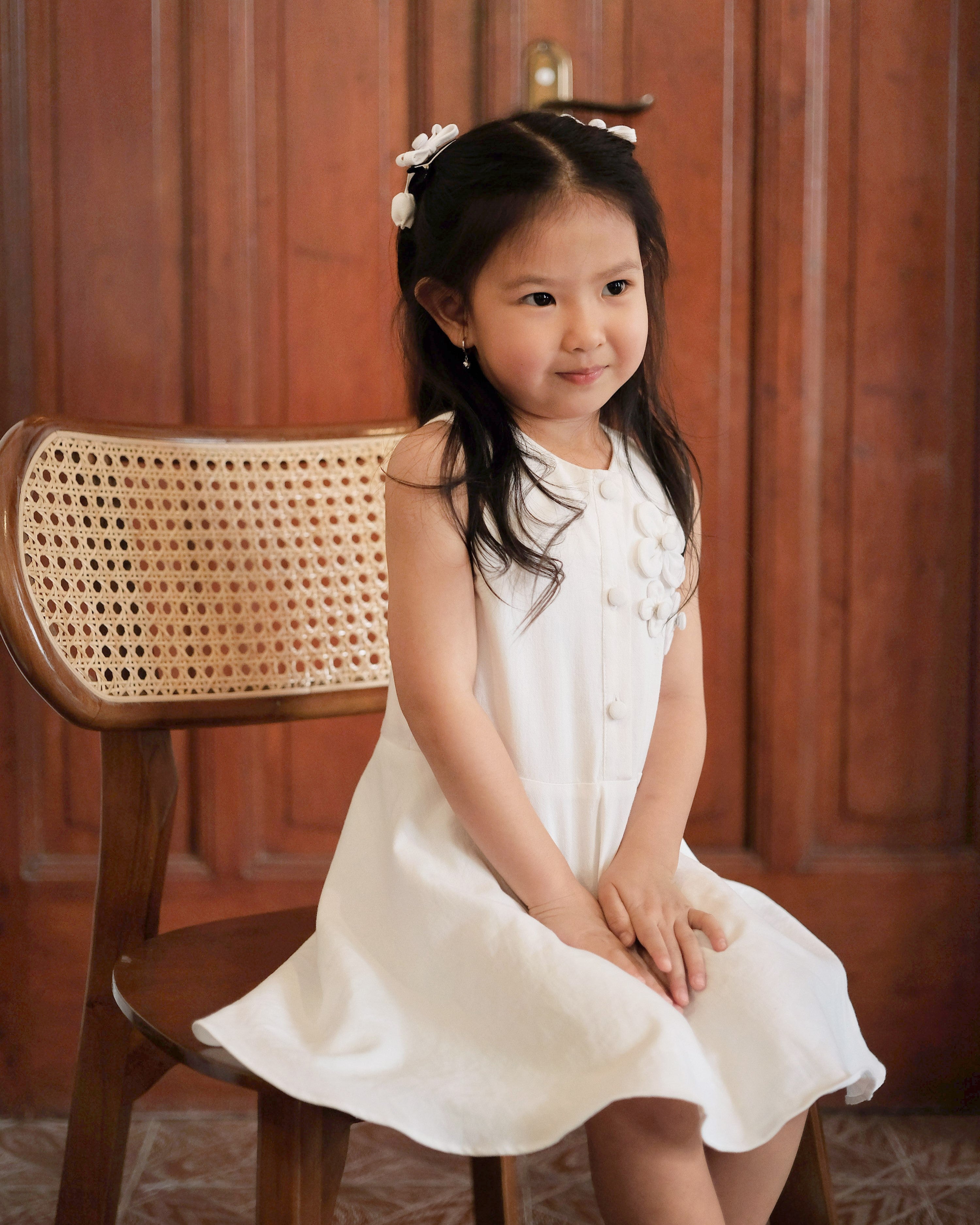 Angelica Flare Dress in White