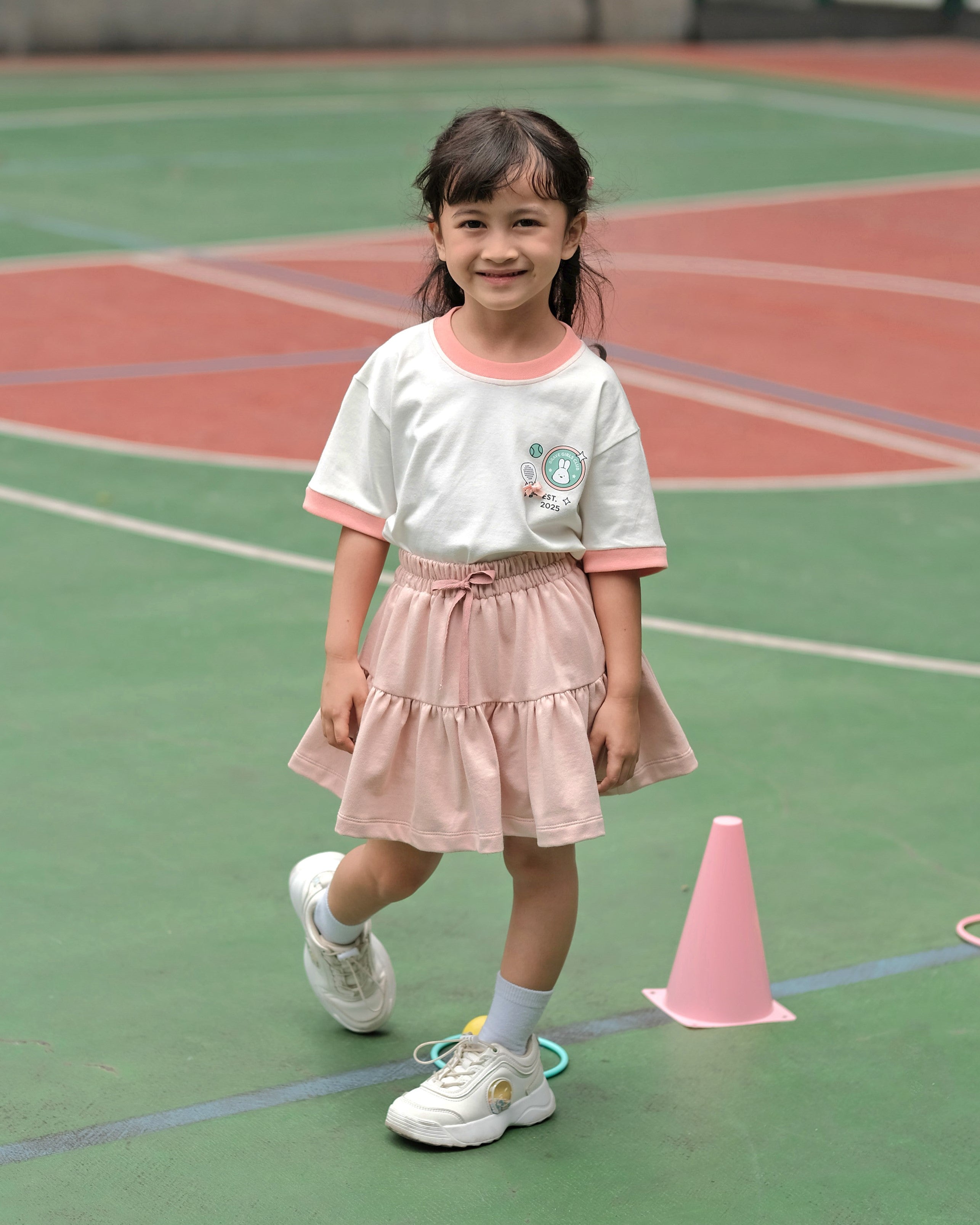 Spin Ruffles Skirt in Pink