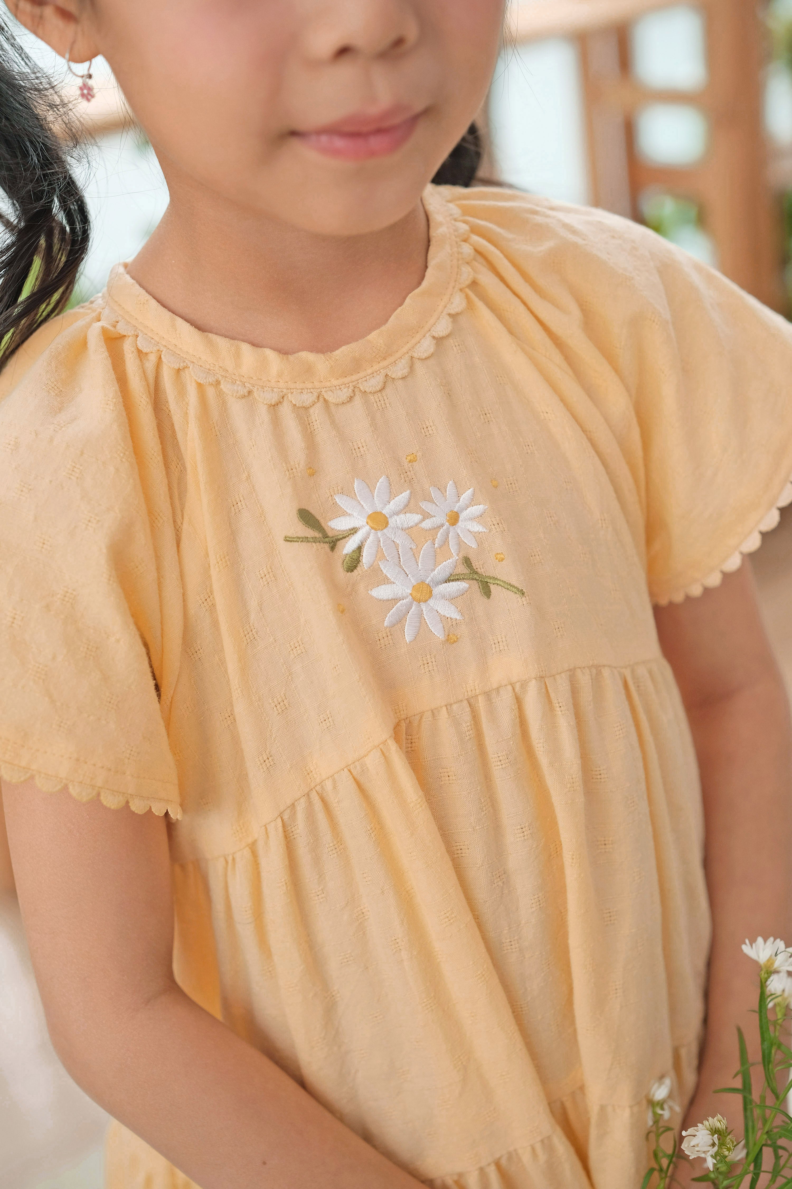 Claire Dress in Pastel Orange