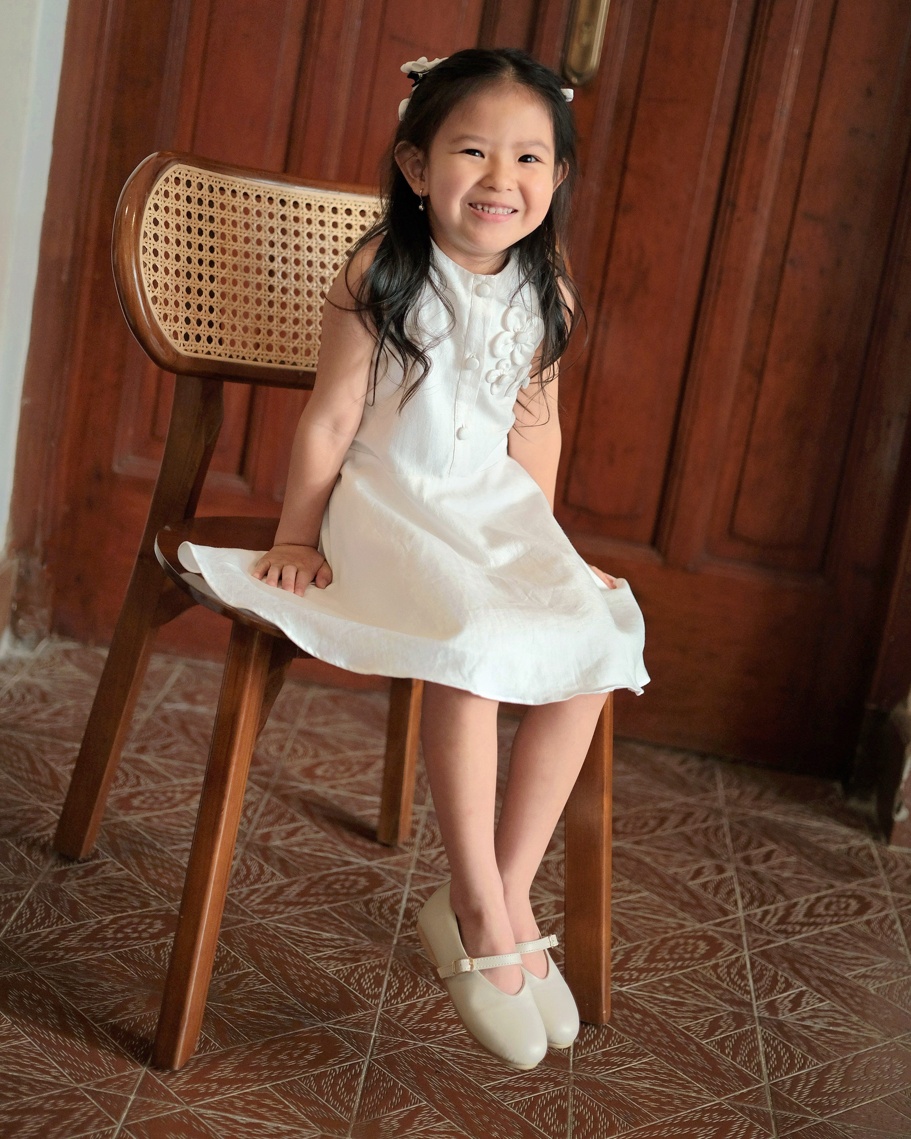 Angelica Flare Dress in White