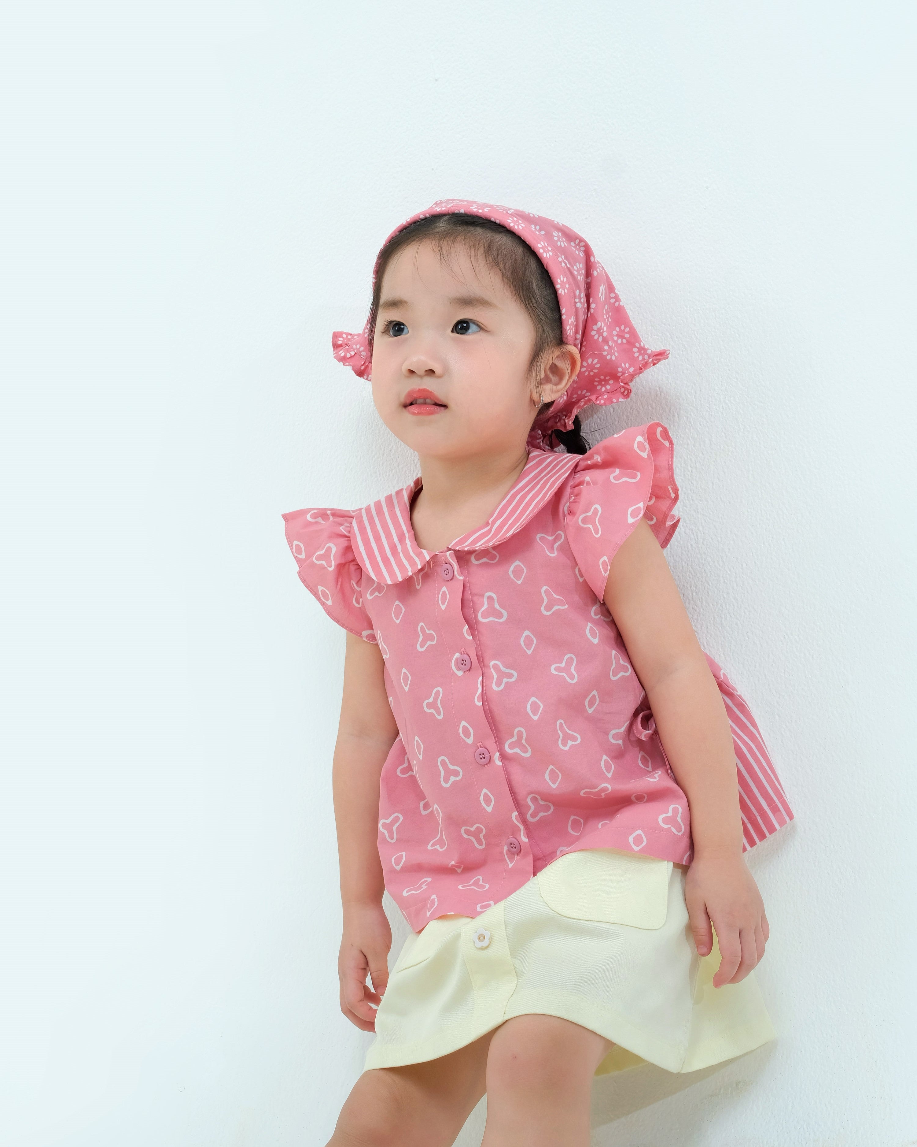 Jumputan Batik Ruffle Blouse