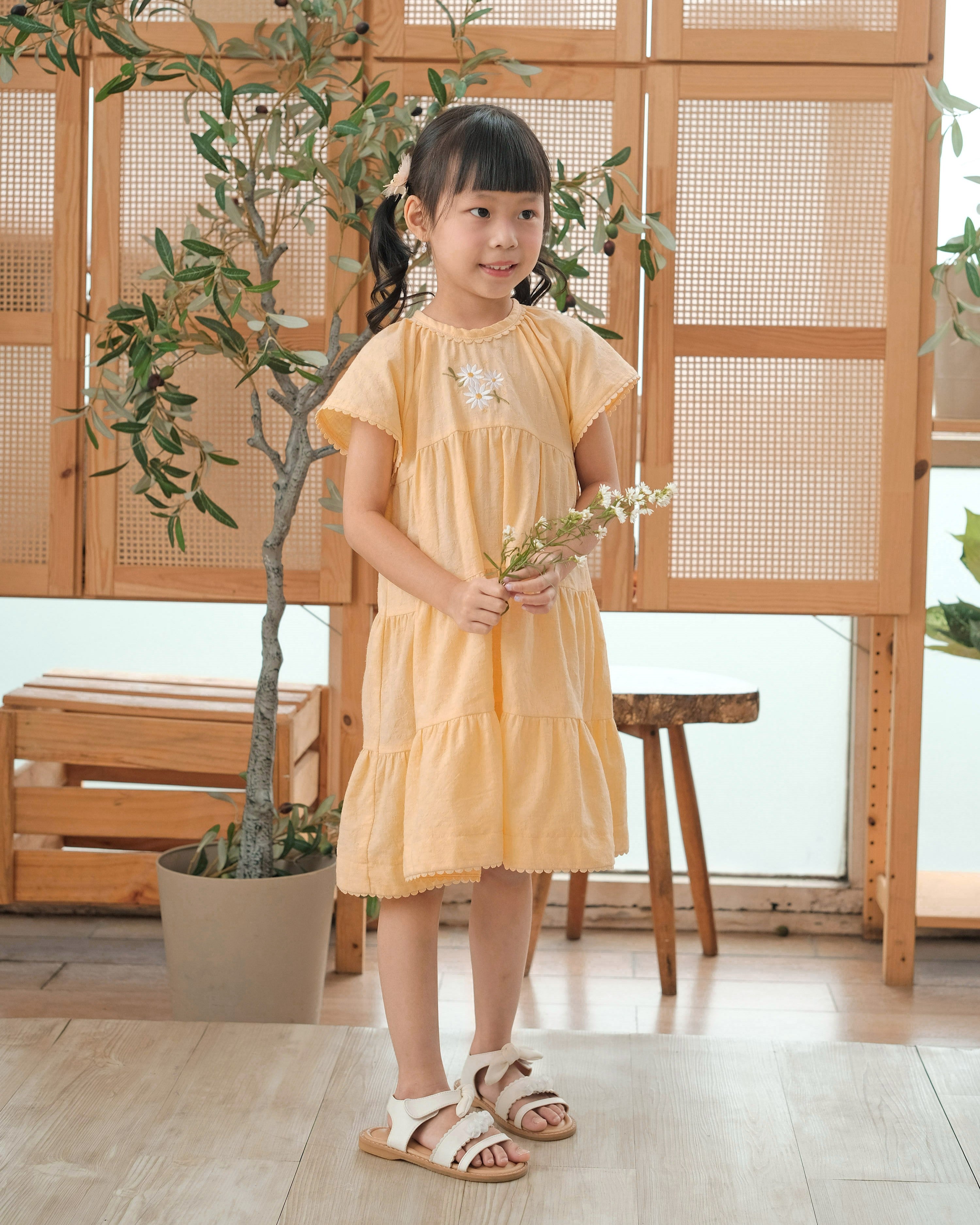 Claire Dress in Pastel Orange