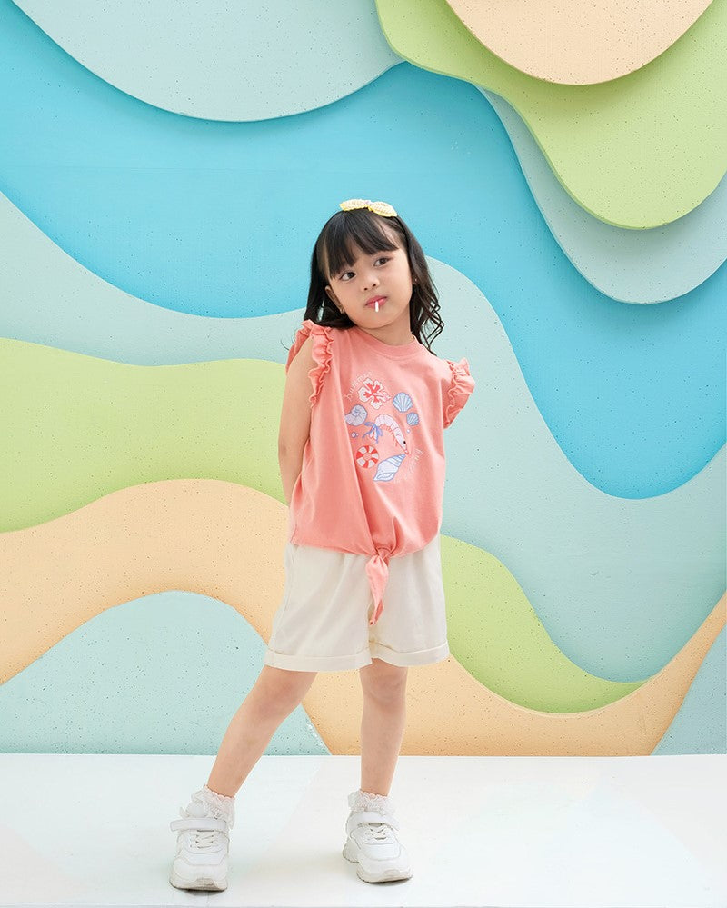 Pearl T-Shirt in Coral