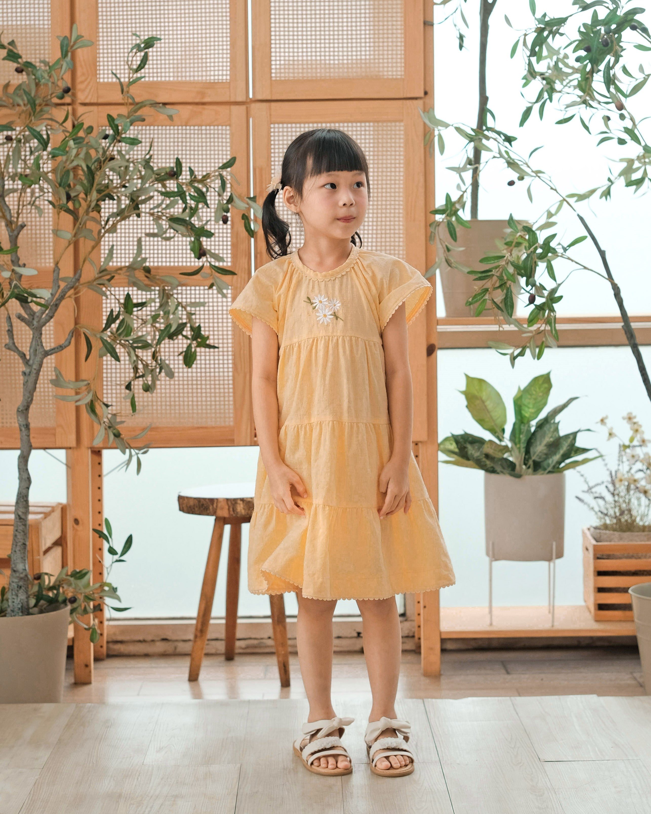 Claire Dress in Pastel Orange